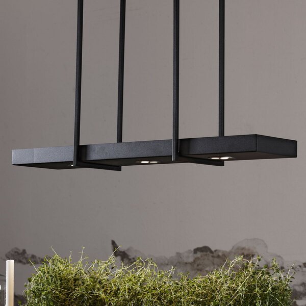 Lampada a sospensione Markslöjd, Tray, dimmerabile, Nero, Soggiorno, Metallo, Scandinavo