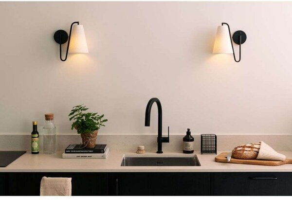 Applique da parete Globen Lighting, Bianco, Soggiorno, Tessuto / Tessile, Design