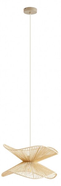 Lampada a sospensione Lindby, Valdorin, dimmerabile, Beige, Camera da letto, Carta / Cartone, Moderno