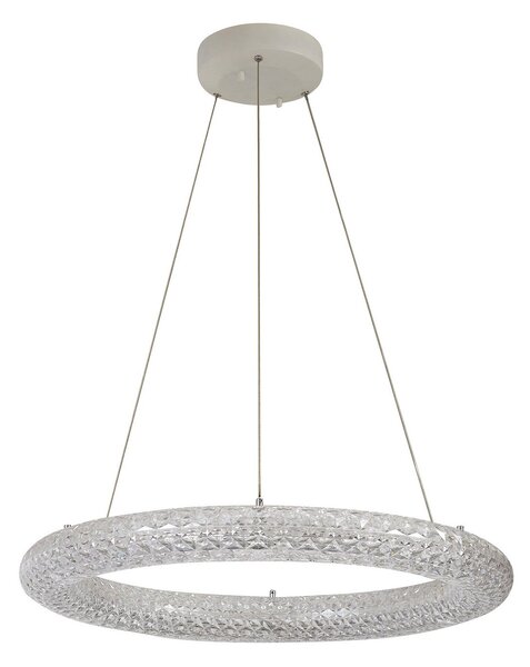 Lampada a sospensione Lucande, Tumata, dimmerabile, Trasparente, Soggiorno, Plastica, Moderno