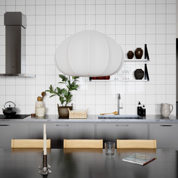 Lampada a sospensione By Rydéns, Ebba, dimmerabile, Bianco, Soggiorno, Tessuto / Tessile