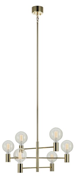 Lampada a sospensione Markslöjd, Capital, dimmerabile, Dorato / Ottone, Soggiorno, Metallo, Moderno