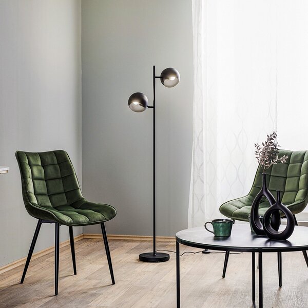 Lampada da terra Markslöjd, Edgar, Nero, Soggiorno, Metallo, Scandinavo