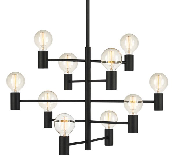 Lampada a sospensione Markslöjd, Paris, dimmerabile, Nero, Soggiorno, Metallo, Moderno