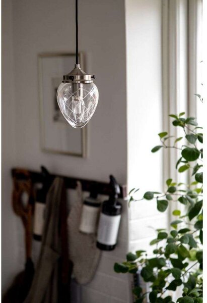 Lampada a sospensione Globen Lighting, Metallizzato, Sala da pranzo, Vetro