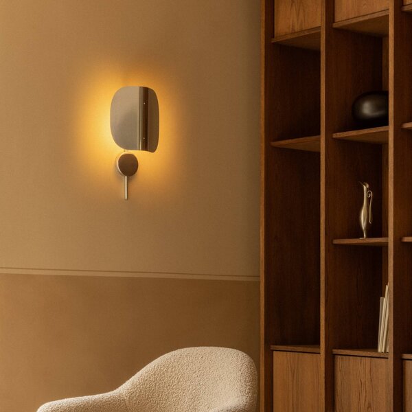 Audo Copenhagen Applique da parete Wing, Alluminio / Grigio / Zincato, Corridoio, Alluminio, Design, Applique
