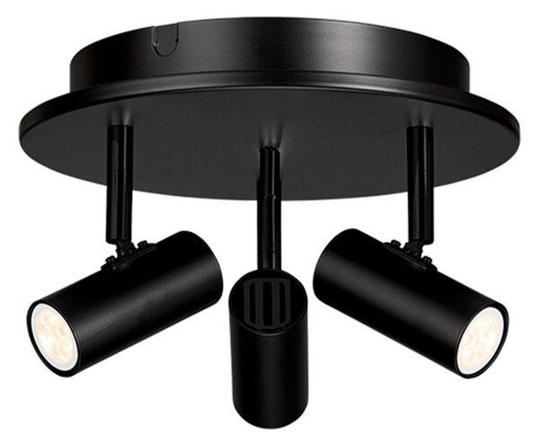 Cato Triospot Plafoniera Mat Nero/Opaco Nero