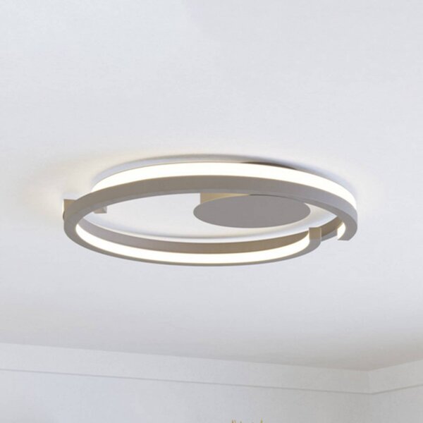 EGLO Plafoniera soffitto MEZZOMONTE, dimmerabile, Crema / Ambra, Soggiorno / Sala da pranzo, Metallo, Plafoniera