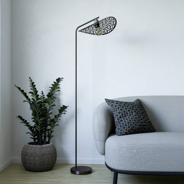 EGLO Lampada da terra SWABY, Bronzo / Ottone antico, Soggiorno / Sala da pranzo, Metallo, Lampada da terra