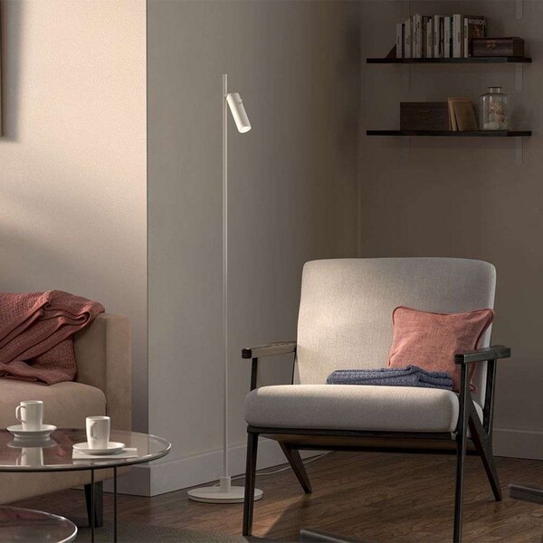 Lampada da terra Herstal, Bianco, Soggiorno, Metallo