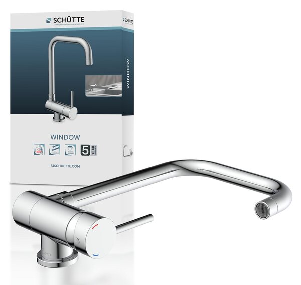 Rubinetto da cucina SCHÜTTE WINDOW, rubinetto da cucina per installazione sottofinestra, miscelatore da cucina girevole a 360°