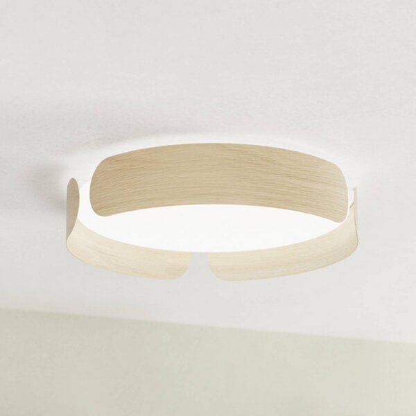 EGLO Plafoniera soffitto VALCASOTTO, Legno chiaro, Soggiorno / Sala da pranzo, Metallo, Plafoniera