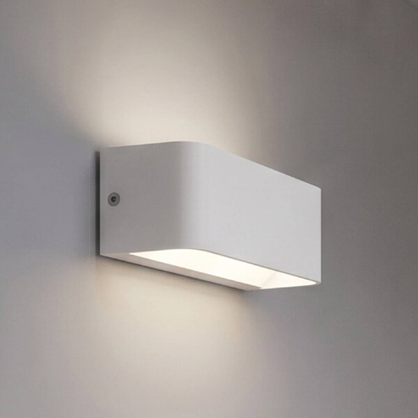 EGLO connect Applique da esterno LED SANIA-Z, bianca, IP55 dimmerabile, Bianco / Opale, Metallo, Applique da esterni