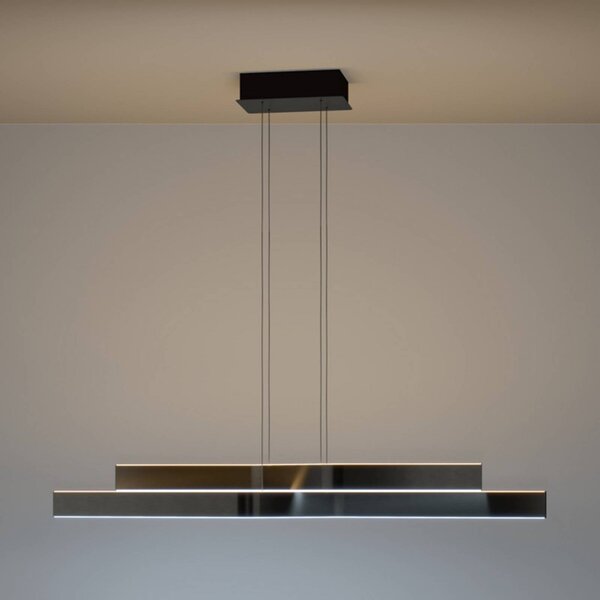 EGLO Lampada a sospensione PLAYITAS, dimmerabile, Nero, Soggiorno / Sala da pranzo, Metallo, Lampada a sospensione