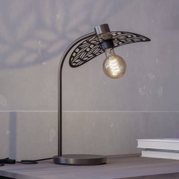EGLO Lampada da tavolo SWABY, Bronzo / Ottone antico, Soggiorno / Sala da pranzo, Metallo, Lampada da tavolo
