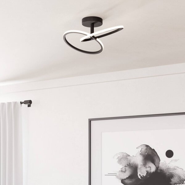 EGLO Plafoniera soffitto CONGIUNTI, Nero, Soggiorno / Sala da pranzo, Metallo, Plafoniera