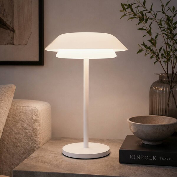EGLO connect Lampada da tavolo ARROYO-Z, dimmerabile, Bianco / Opale, Soggiorno / Sala da pranzo, Metallo, Lampada da tavolo