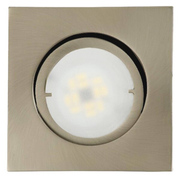 Busch Spot LED incasso Joanie, ferro spazzolato JOANIE, dimmerabile, Alluminio / Grigio / Zincato, Soggiorno / Sala da pranzo, Metallo, Moderno