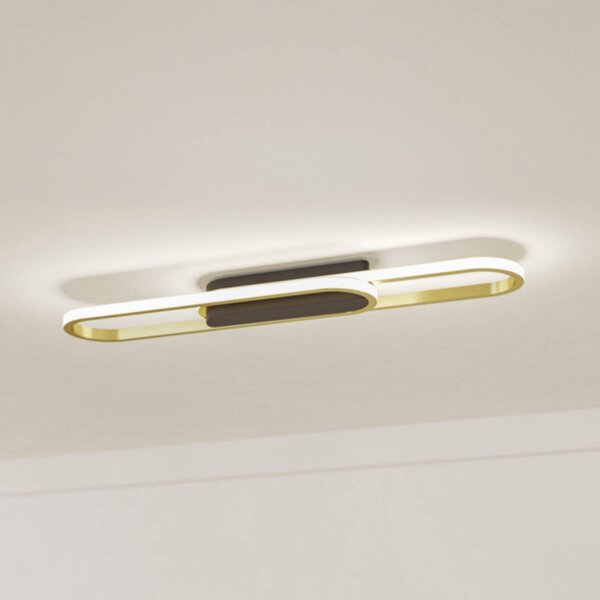 EGLO Plafoniera soffitto CONIVARENA, Nero, Soggiorno / Sala da pranzo, Metallo, Plafoniera