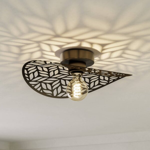 EGLO Plafoniera soffitto SWABY, dimmerabile, Bronzo / Ottone antico, Soggiorno / Sala da pranzo, Metallo, Plafoniera