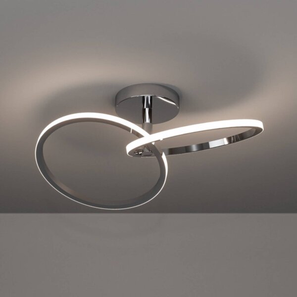 EGLO Plafoniera soffitto CONGIUNTI, Cromo / Argento, Soggiorno / Sala da pranzo, Metallo, Plafoniera