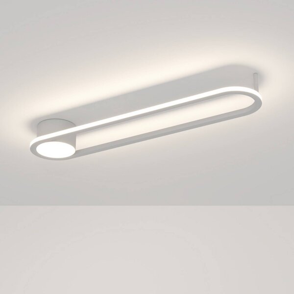 EGLO Plafoniera soffitto COLLECORVINO, Bianco / Opale, Soggiorno / Sala da pranzo, Metallo, Plafoniera