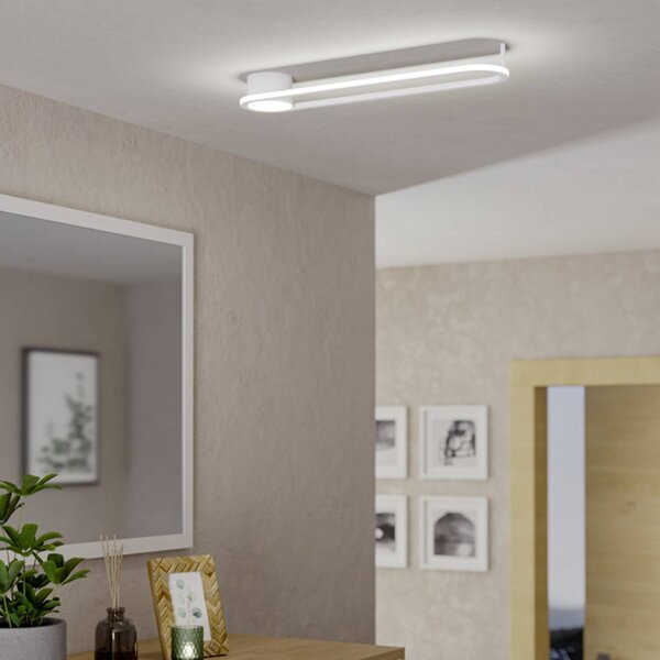 EGLO Plafoniera soffitto COLLECORVINO, Bianco / Opale, Soggiorno / Sala da pranzo, Metallo, Plafoniera