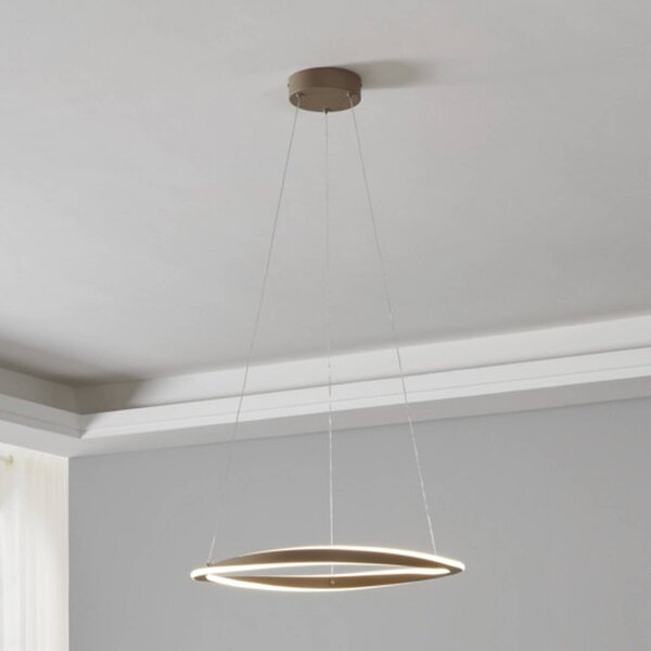 EGLO Lampada a sospensione CAMEROTA, dimmerabile, Crema / Ambra, Soggiorno / Sala da pranzo, Metallo, Lampada a sospensione