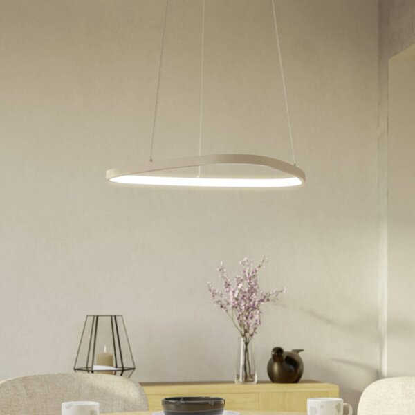EGLO Lampada a sospensione LEPORANO, Crema / Ambra, Soggiorno / Sala da pranzo, Metallo, Lampada a sospensione