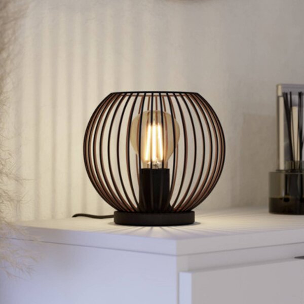 EGLO Lampada da tavolo ALMANZORA, Nero, Soggiorno / Sala da pranzo, Metallo, Lampada da tavolo