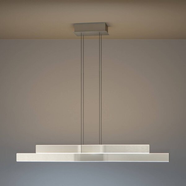 EGLO Lampada a sospensione PLAYITAS, dimmerabile, Alluminio / Grigio / Zincato, Soggiorno / Sala da pranzo, Metallo, Lampada a sospensione