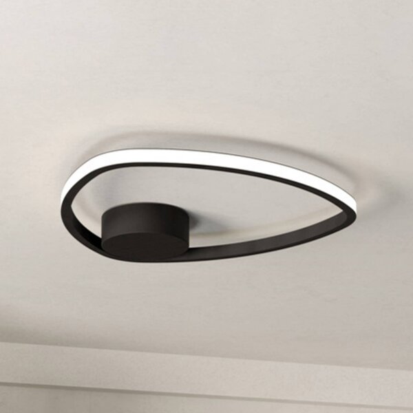 EGLO Plafoniera soffitto MOSCHELLA, Nero, Soggiorno / Sala da pranzo, Metallo, Plafoniera