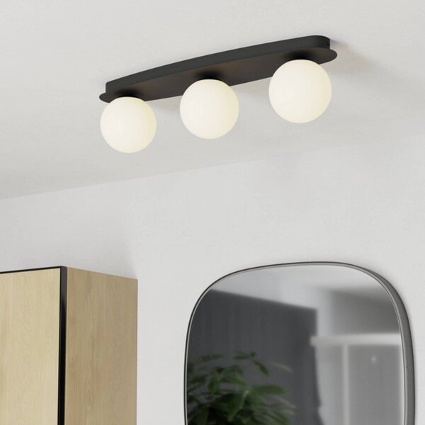 EGLO Plafoniera soffitto CASTROVIDO, Nero, Soggiorno / Sala da pranzo, Metallo, Plafoniera