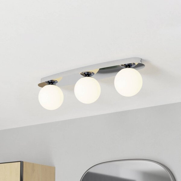 EGLO Plafoniera soffitto CASTROVIDO, Cromo / Argento, Soggiorno / Sala da pranzo, Metallo, Plafoniera