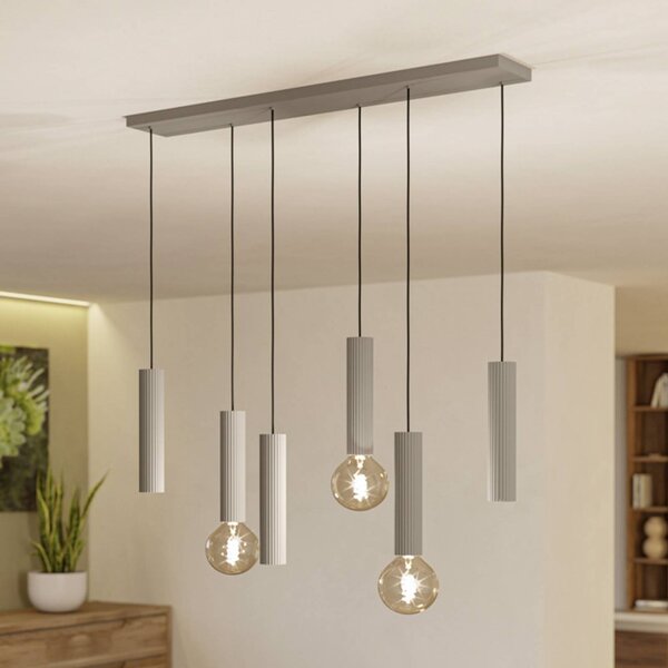 EGLO Lampada a sospensione FARIOLO, dimmerabile, Crema / Ambra, Soggiorno / Sala da pranzo, Metallo, Lampada a sospensione