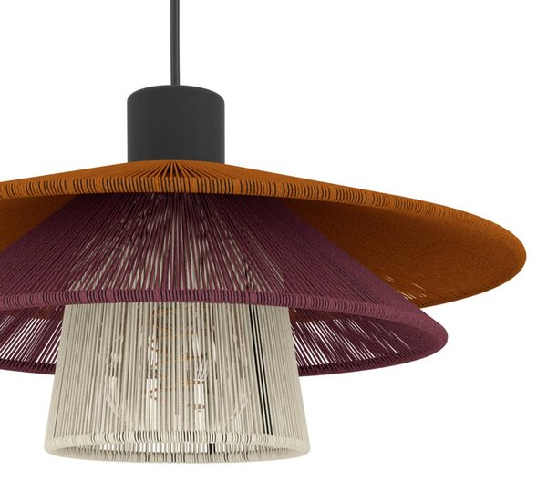 EGLO Lampada a sospensione PIGNONA, dimmerabile, Multicolore, Soggiorno / Sala da pranzo, Metallo, Lampada a sospensione