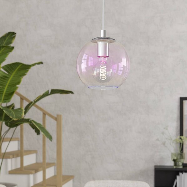 EGLO Lampada a sospensione ARISCANI 2, dimmerabile, Chiaro / Trasparente, Soggiorno / Sala da pranzo, Vetro, Lampada a sospensione