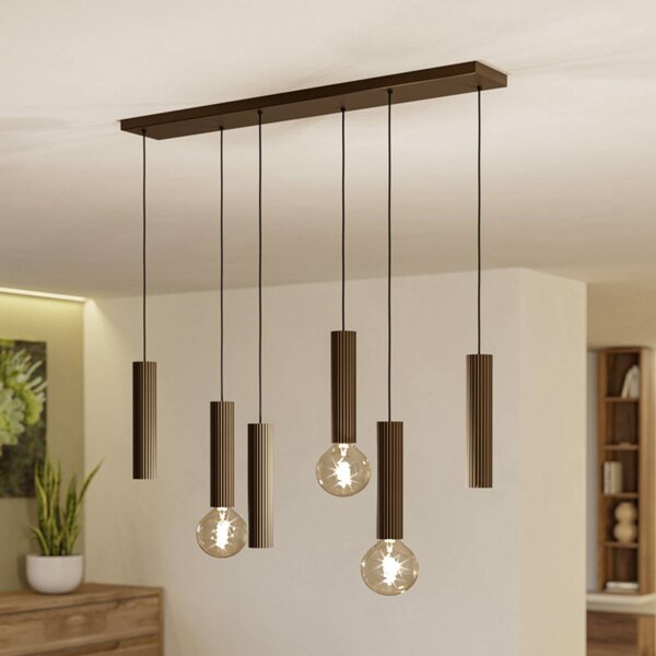EGLO Lampada a sospensione FARIOLO, dimmerabile, Bronzo / Ottone antico, Soggiorno / Sala da pranzo, Metallo, Lampada a sospensione