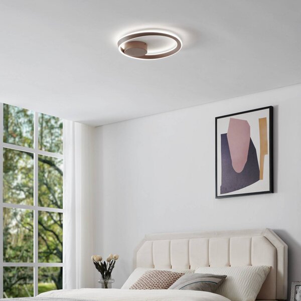 EGLO Plafoniera soffitto CAMEROTA, dimmerabile, Bronzo / Ottone antico, Soggiorno / Sala da pranzo, Metallo, Plafoniera