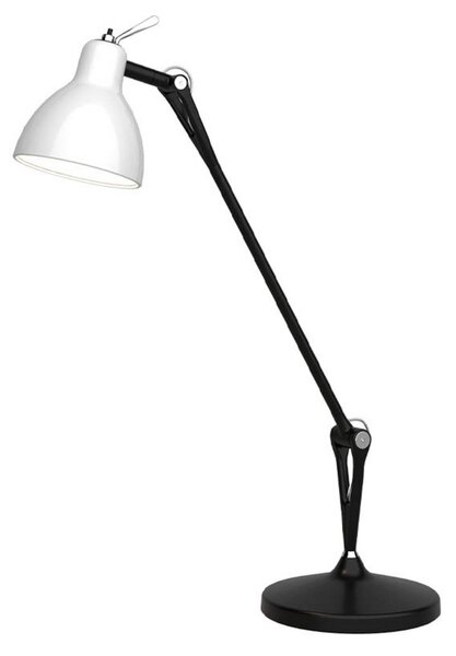 Luxy T1 Lampada da Tavolo Nero/Bianco Brillante - Rotaliana