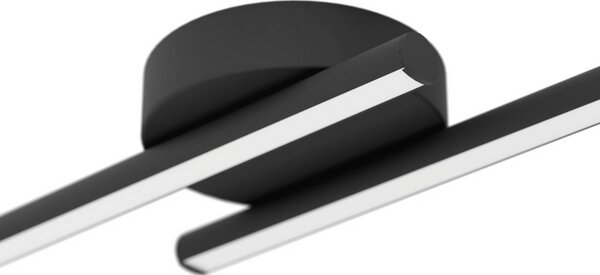 EGLO connect Plafoniera LED Smart FLATRON-Z, nera, 80 cm dimmerabile, Nero, Soggiorno / Sala da pranzo, Metallo, Plafoniera