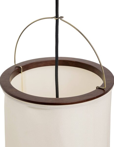 GUBI Lampada a sospensione Silk Lantern, dimmerabile, Crema / Ambra, Soggiorno / Sala da pranzo, Tessuto / Stoffa / Seta, Design, Lampada a sospensione