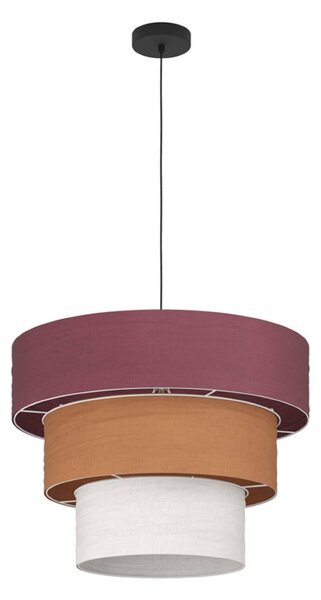 EGLO Lampada a sospensione PAROGNO, dimmerabile, Multicolore, Soggiorno / Sala da pranzo, Tessuto / Stoffa / Seta, Lampada a sospensione