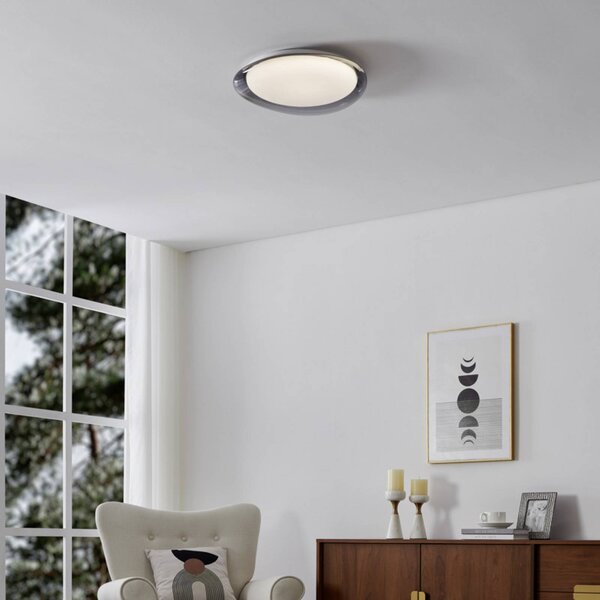 EGLO Plafoniera soffitto Conistarino, Alluminio / Grigio / Zincato, Soggiorno / Sala da pranzo, Metallo, Plafoniera