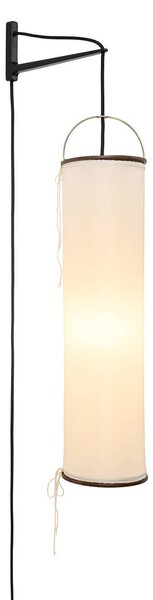 GUBI Applique da parete Silk Lantern, Crema / Ambra, Soggiorno / Sala da pranzo, Tessuto / Stoffa / Seta, Design, Applique