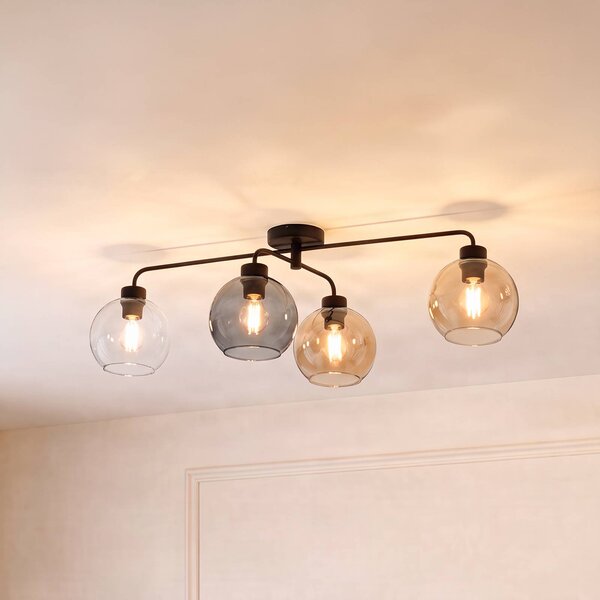 Plafoniera soffitto Cubus TK Lighting, dimmerabile, Chiaro / Trasparente, Soggiorno / Sala da pranzo, Vetro, Moderno, Plafoniera