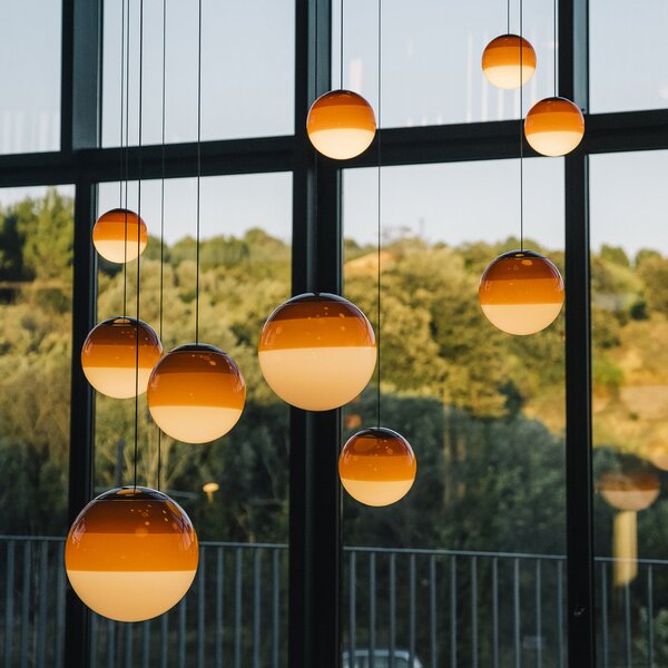Lampada a sospensione MARSET, Dipping Light, dimmerabile, Arancione, Soggiorno, Vetro, Design