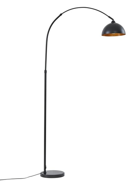Lampada da terra Lindby, Tonka, Nero, Soggiorno, Metallo, Moderno