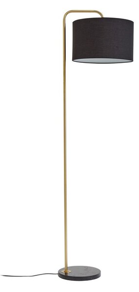Lampada da terra Lindby, Hillary, Nero, Soggiorno, Tessuto / Tessile, Moderno