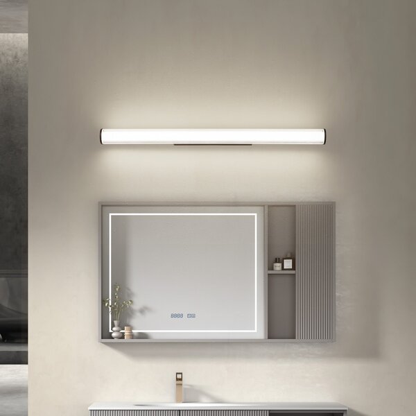 Applique da parete Lindby, Kirka, Nero, Bagno, Metallo, Moderno